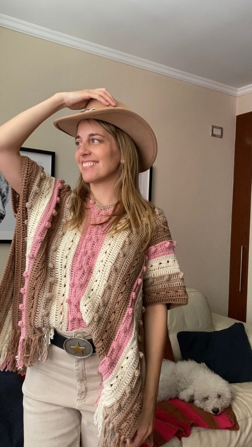 Curso Digital Poncho Uyui (PDF + Videos) - Crochet