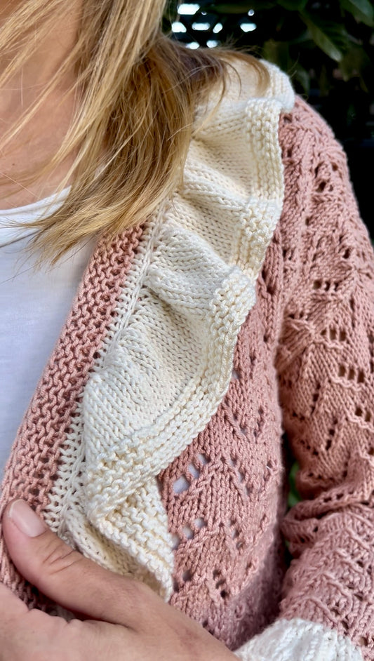 Cardigan Magnolia - Curso Digital (PDF + Videos) - Palillos