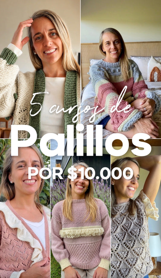 Pack 5 cursos palillo por $10.000