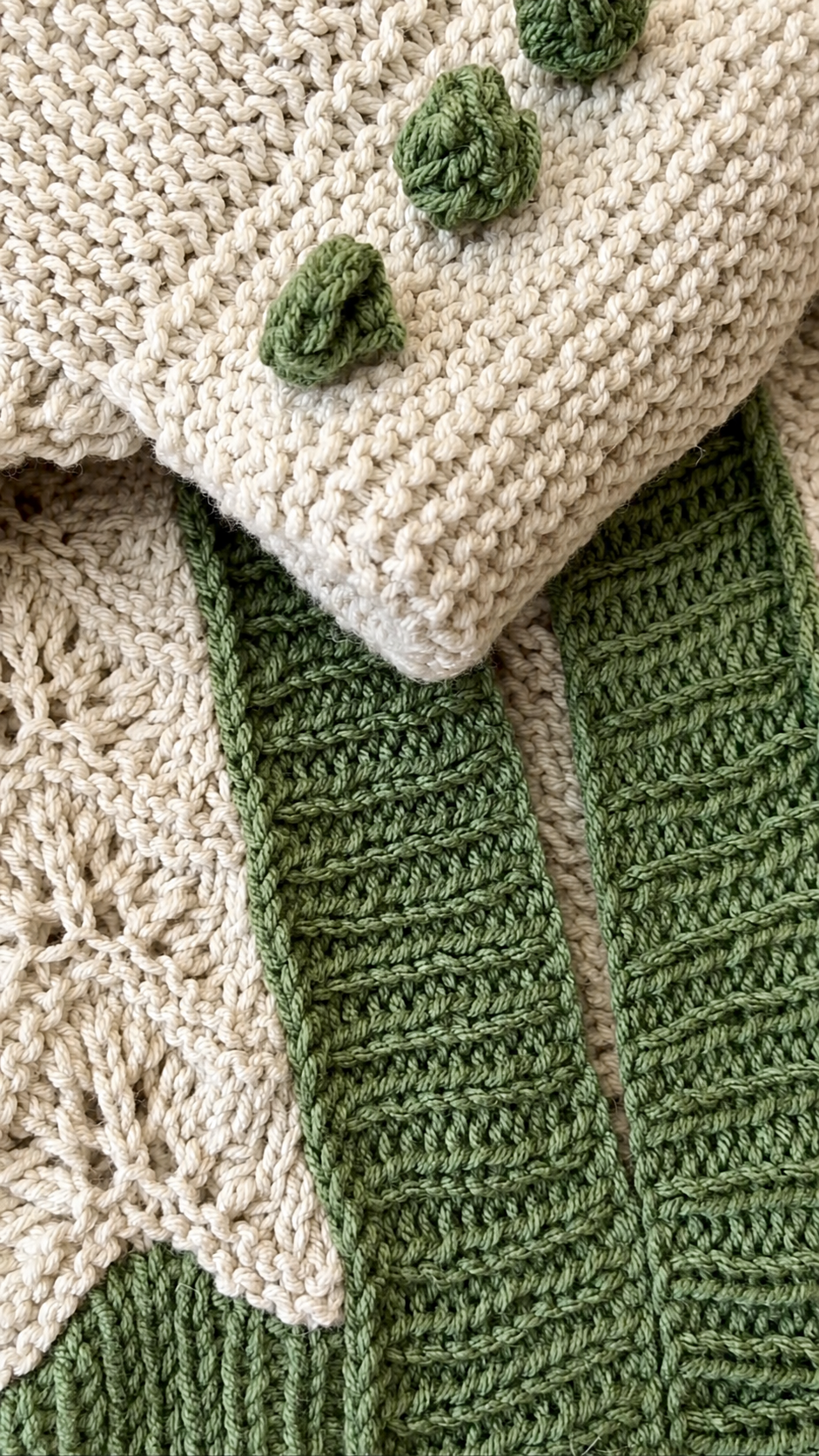 Curso Digital Cardigan Olivo (PDF + Videos) - Palillos y detalles en crochet