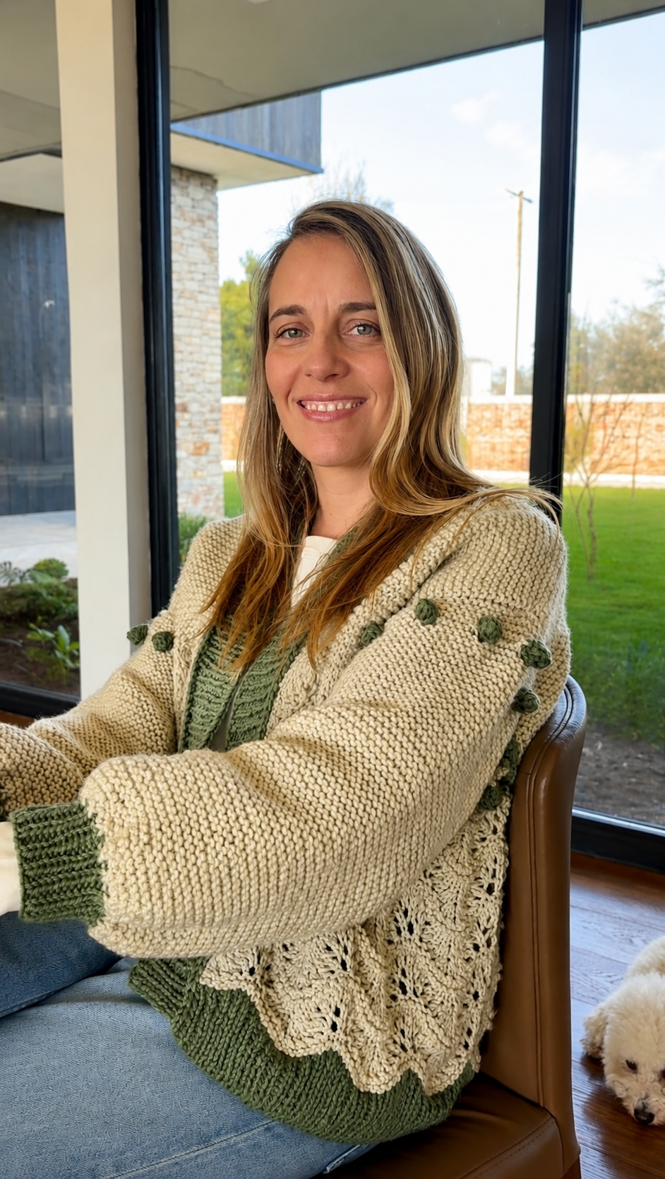 Curso Digital Cardigan Olivo (PDF + Videos) - Palillos y detalles en crochet