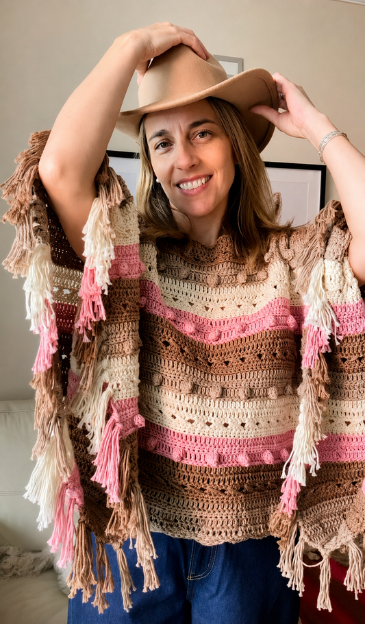 Curso Digital Poncho Uyui (PDF + Videos) - Crochet