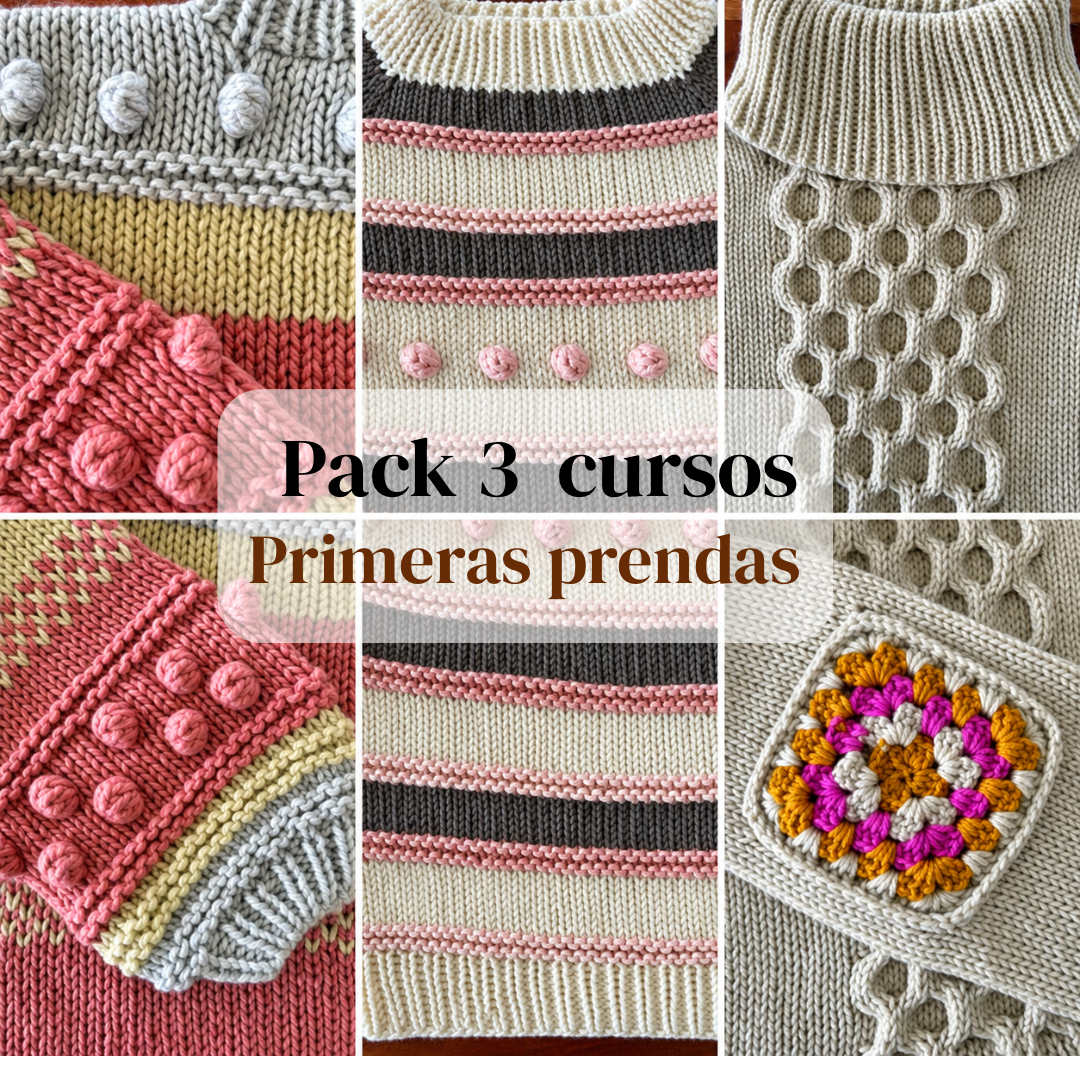 Pack 3 cursos primeras prendas