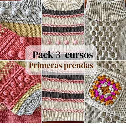 Pack 3 cursos primeras prendas