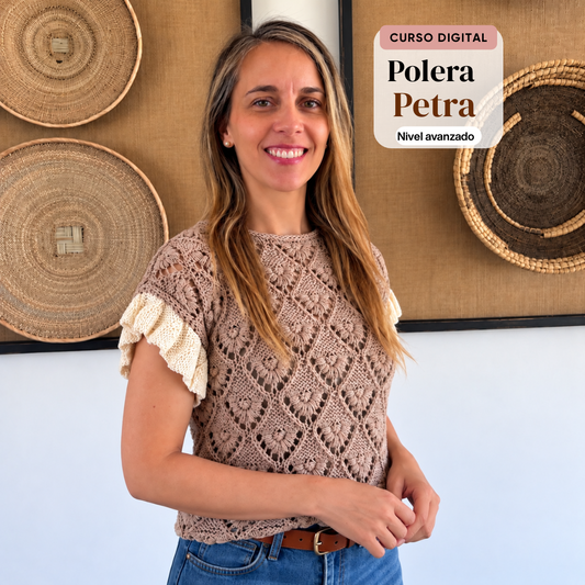 Curso Digital  Polera Petra - Aprende a tejer una polera a palillos (PDF + videos)