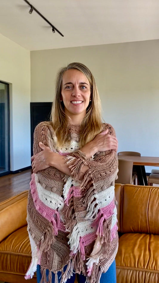 Curso Digital Poncho Uyui (PDF + Videos) - Crochet