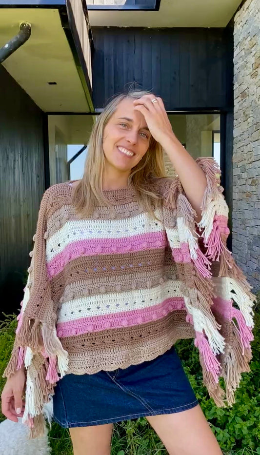 Curso Digital Poncho Uyui (PDF + Videos) - Crochet