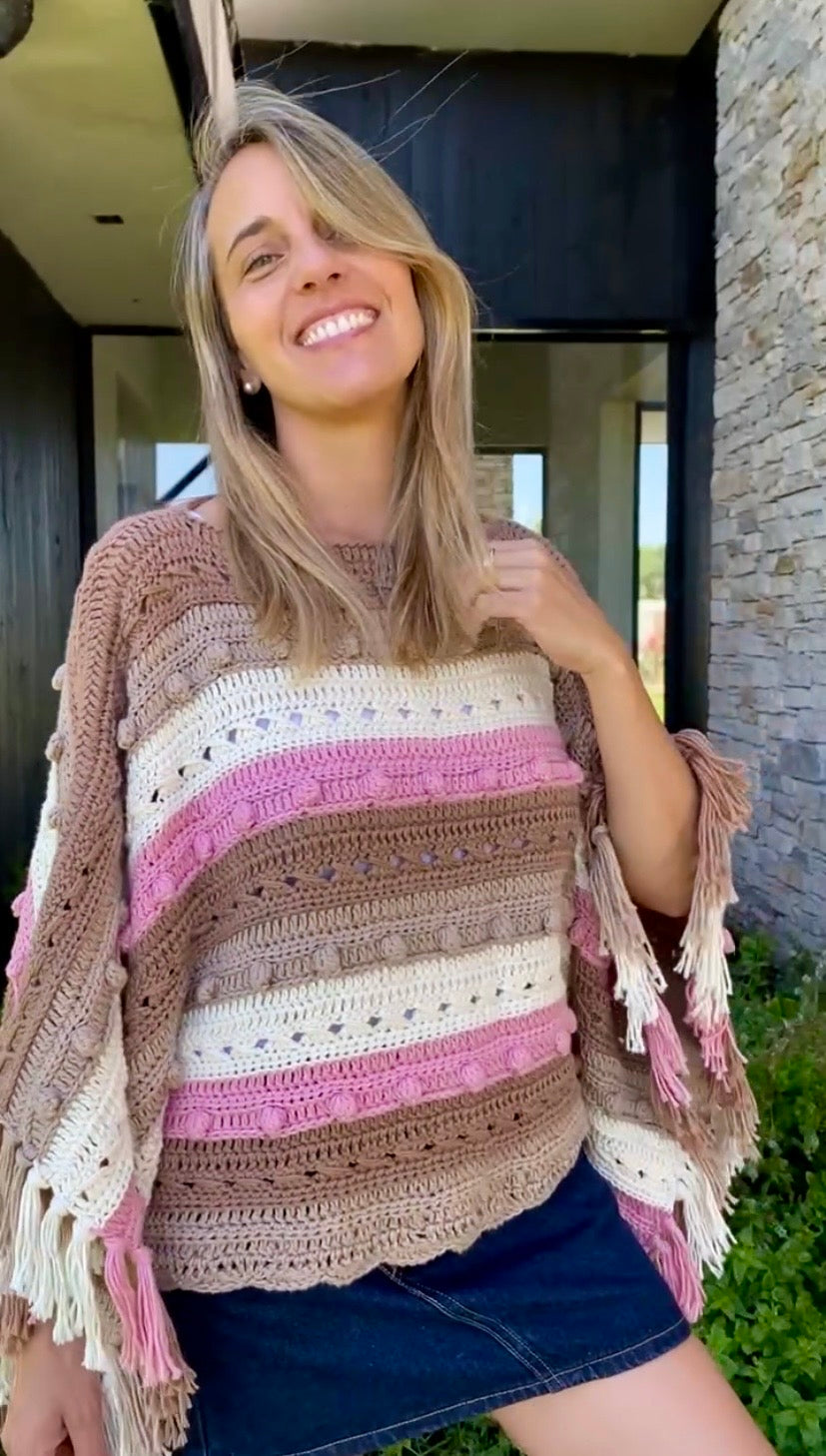 Curso Digital Poncho Uyui (PDF + Videos) - Crochet