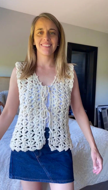 Curso Digital Vest Love - Aprende a tejer un vest a crochet (PDF + videos)