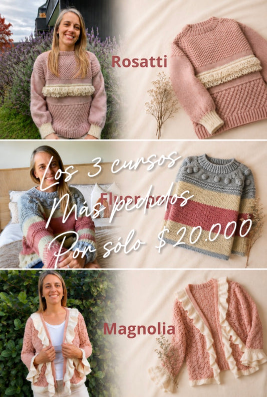 Pack de sweaters más vendidos - 3 cursos por CLP $20.000 -  Palillos